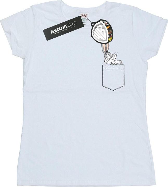 Immagine prodotto Looney Tunes Bugs Bunny Faux Pocket Maglietta Donna (XXL)