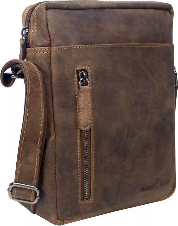 Immagine prodotto Greenwood Herrentasche Echtleder 12 Zoll Dan Vintage Look Khaki No.17