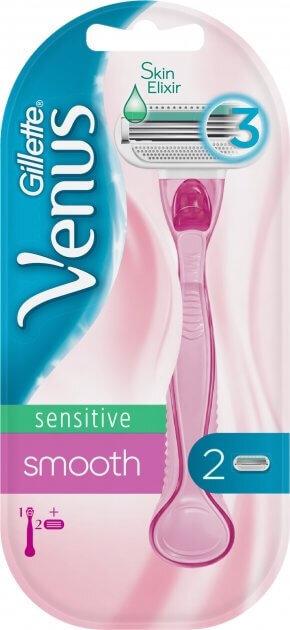 Actual product image Gillette Venus Gillette - Venus Sensitive Smooth - Women's razor + 2 heads (L)