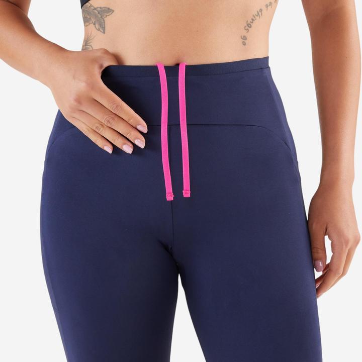 Actual product image Kiprun Lauftights 3/4 Damen atmungsaktiv - Run 500 Comfort marineblau (W28/L31)