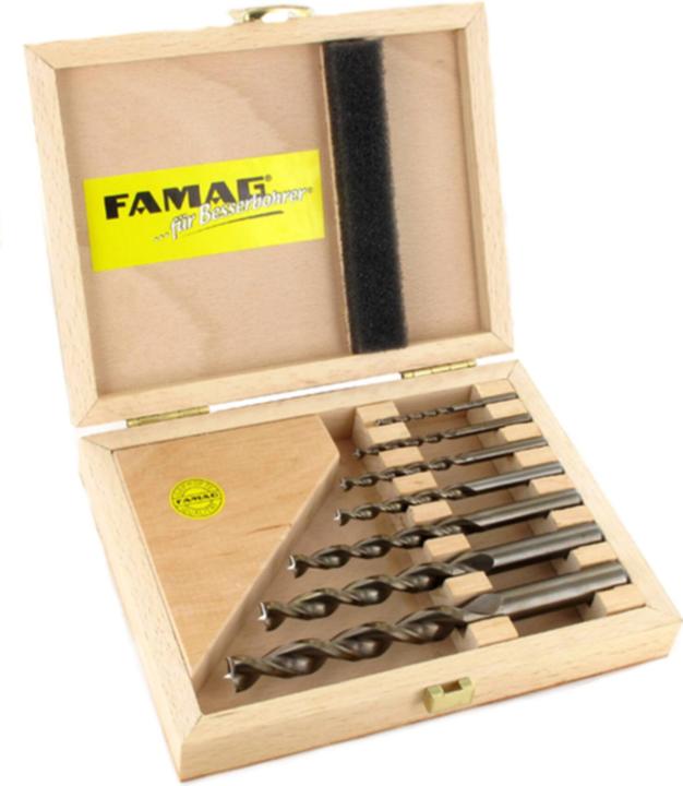 Produktbild Famag Holzspiralb.-Satz, HSS-G (10 mm, 12 mm, 3 mm, 4 mm, 5 mm, 6 mm, 8 mm)