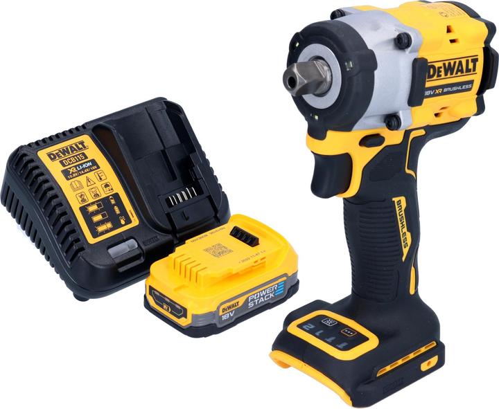 Produktbild DeWalt DCF 922 E1 Akku Schlagschrauber 18 V 406 Nm 1/2" Brushless + 1x Powerstack Akku 1,7 Ah + (Akkubetrieb)
