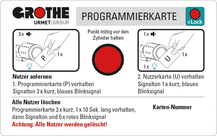 Actual product image Urmet Grothe programming card eLock