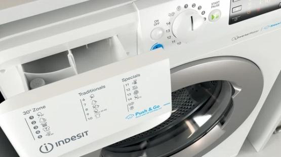 Actual product image Indesit BWSE 71295X WSV EU Washing machine, Front Loading, Energy Class B, Capacity 7 kg, White (7 kg, Left)