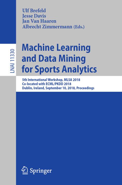 Actual product image Machine Learning and Data Mining for Sports Analytics (English, Jesse Davis, Ulf Brefeld, Jan Van Haaren, Albrecht Zimmermann, 2019)