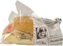 Produktbild Bunzl Sandwichpose Old News 215x130 mm PE Snack Bag Large,1000 stk/krt
