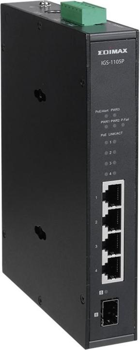 Image du produit Edimax Pro Commutateur Rail PoE+ IGS-1105P 5 ports (5 ports)
