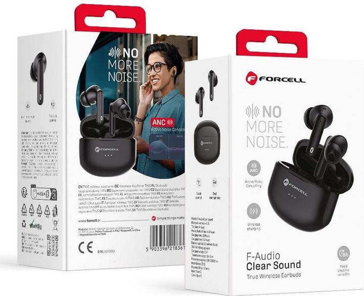 Actual product image Forcell TWS-FCL-BK, 8 hours duration (ANC, 8 h, Wireless)