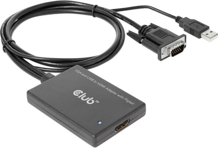 Produktbild Club 3D Club3D Adapter VGA + USB-A > HDMI St/Bu (HDMI, USB, VGA, 60 cm)