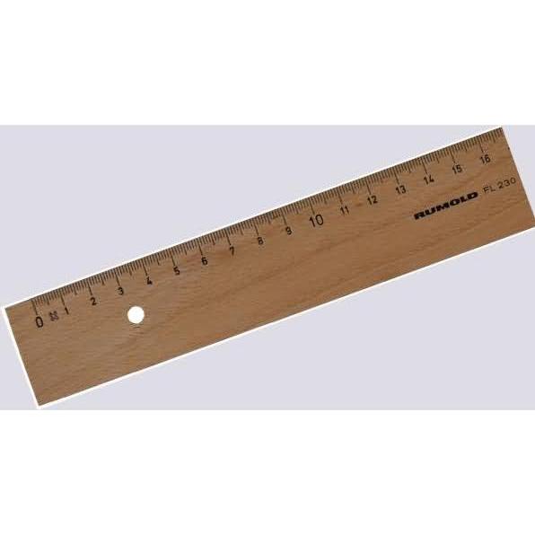 Rumold, Lineal, Holzlineal Buche Metalleinlage 17cm (170 mm)