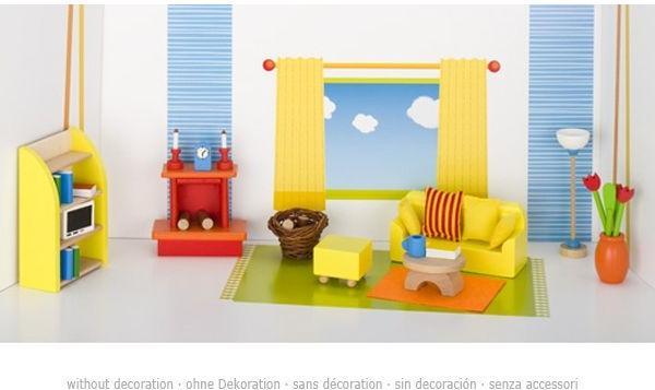 Produktbild Goki Puppe Haus Möbel Wohnzimmer