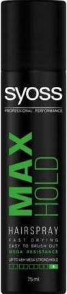 Syoss Hairspray for mega strong fixation Max Hold 5 ( Hair spray) 75 ml (75 ml)