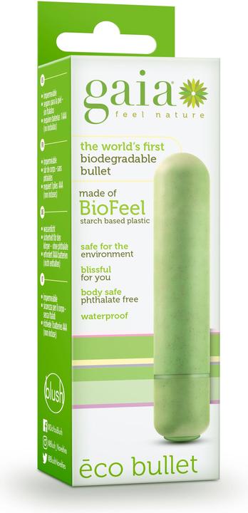 Produktbild Gaia Eco Bullet Vibrator â GrÃ¼n