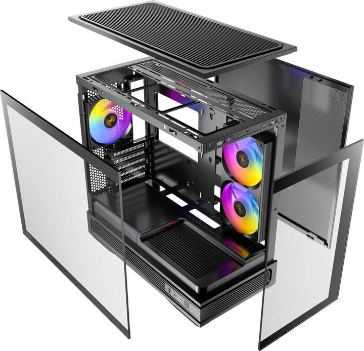 Produktbild Antec Constellation C2M ARGB Black MicroATX PC Gehäuse (ITX, mATX)