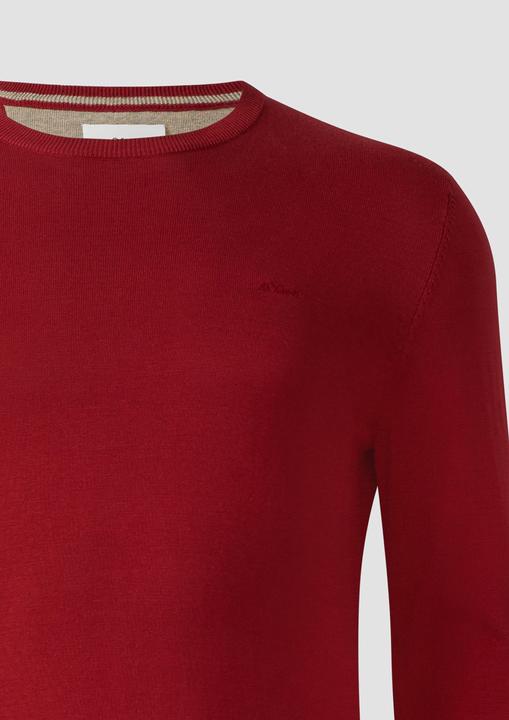 Produktbild s.Oliver Strickpullover Baumwollpullover mit Logo-Stickerei (XXL)