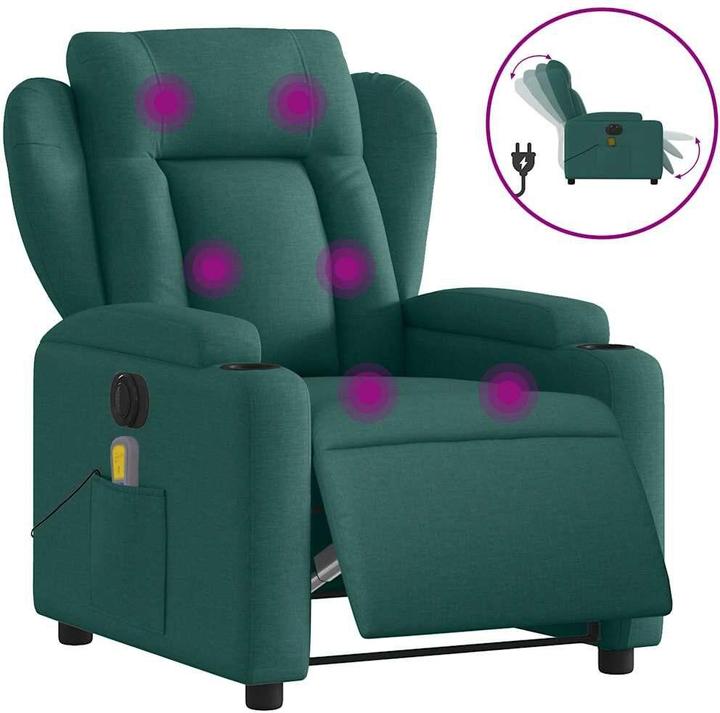 Actual product image vidaXL Massage chair electric fabric