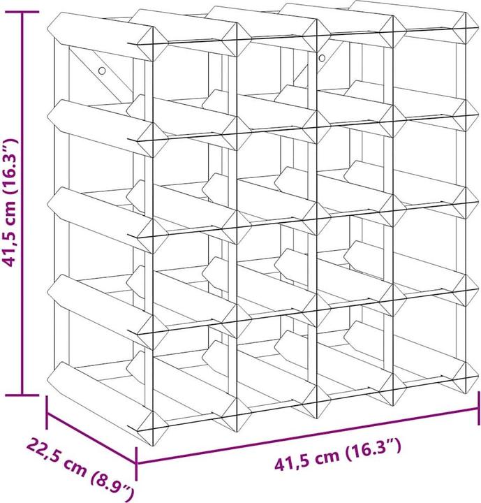 Immagine prodotto vidaXL Lesya (42,5 x 22,5 x 42,5 cm, 20 Fl.)