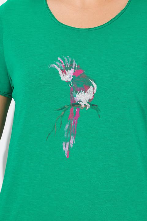 Produktbild Ulla Popken T-Shirt, Papagei, Classic, Rundhals, Halbarm (56)