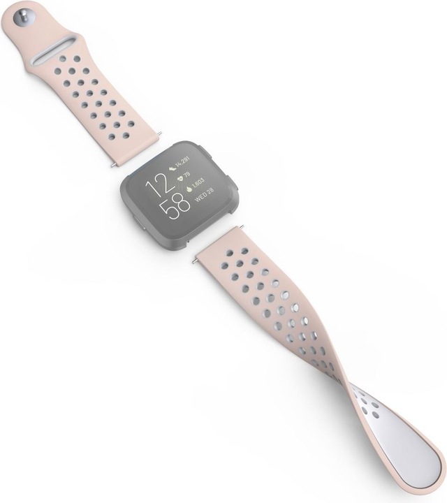 Produktbild Hama 00086229 Smartwatch-Zubehör Band Grau (Silikon, Rostfreier Stahl, Versa 2, Versa Lite, Versa)
