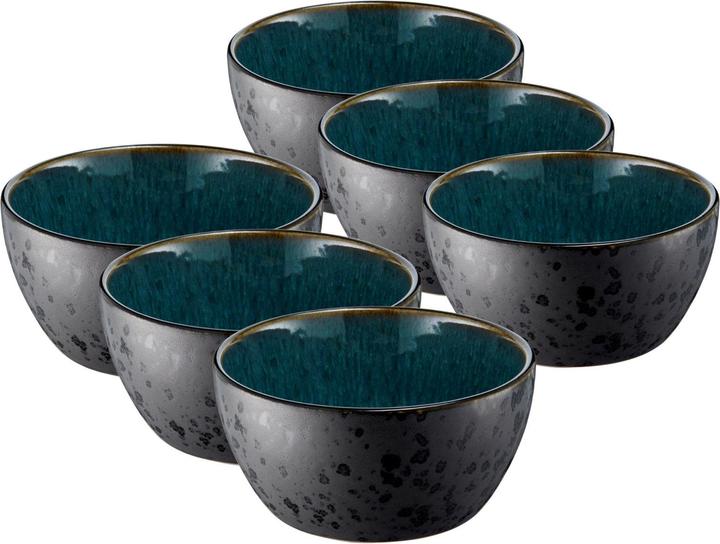 Produktbild Bitz Bowl matt black / shiny green 12 cm Set6 (12 cm, 6 x)
