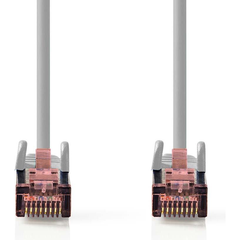 Thumbnail - Nedis CAT6-Netzwerkkabel RJ45 Stecker RJ45 Stecker S/FTP 30.0 m Rund LSZH Grau Label (S/FTP, CAT6, 30 m), Netzwerkkabel