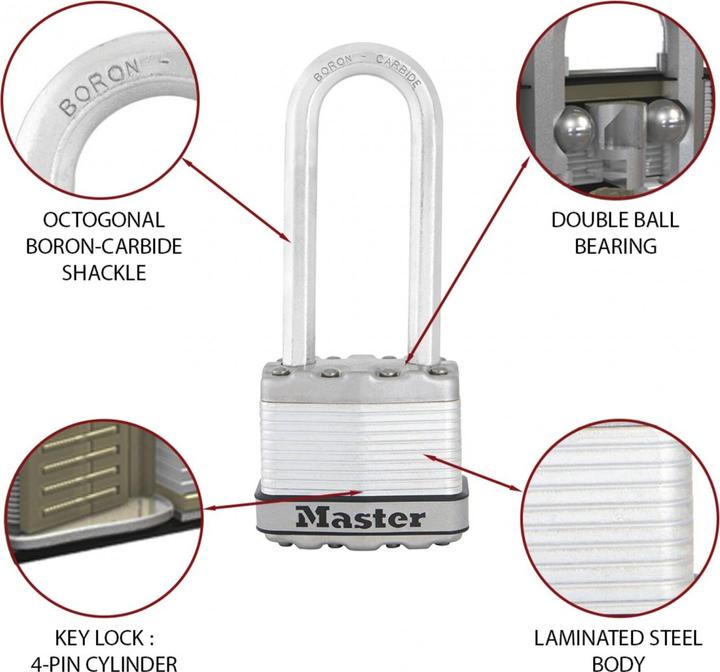 Immagine prodotto Master Lock 45mm - Octagonal shackle, diam. 8mm - 64