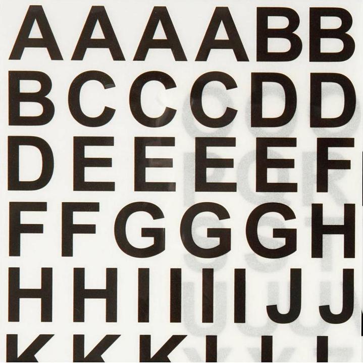 Actual product image Focus Home Interactive Scratch-off stickers letters and numbers black, 2 sheets