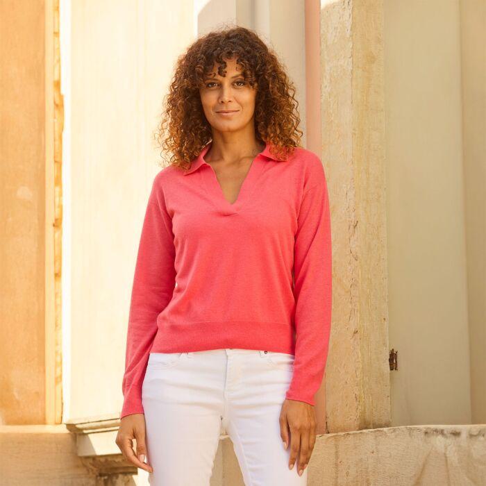 Produktbild Enrico Rosselli Sommerlicher Pullover mit Polokragen (S)