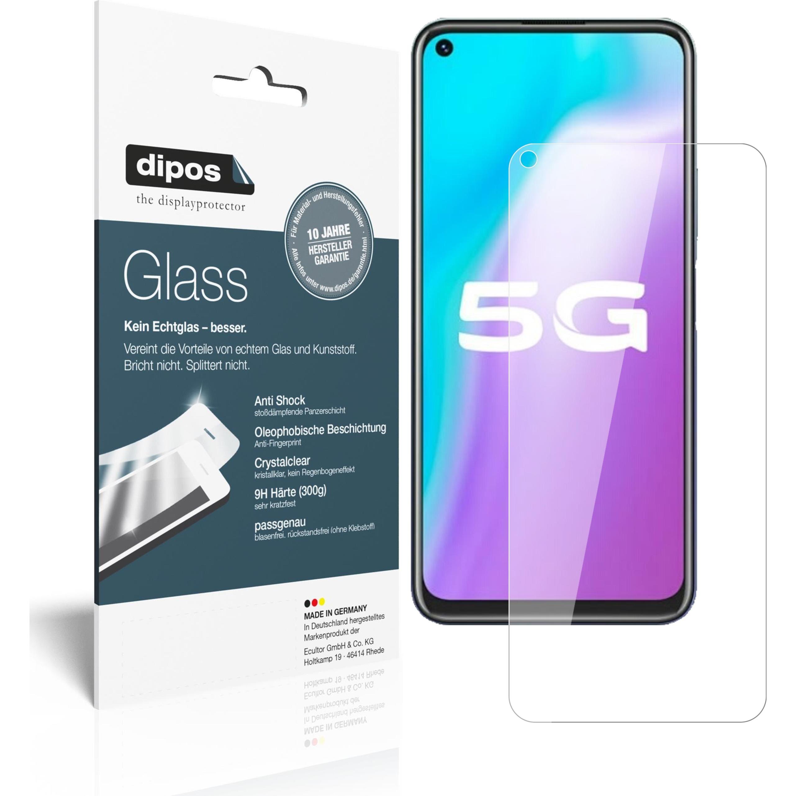 Dipos Displayschutz Anti-Shock (2 Stück, Vivo Z5x), Smartphone Schutzfolie, Transparent