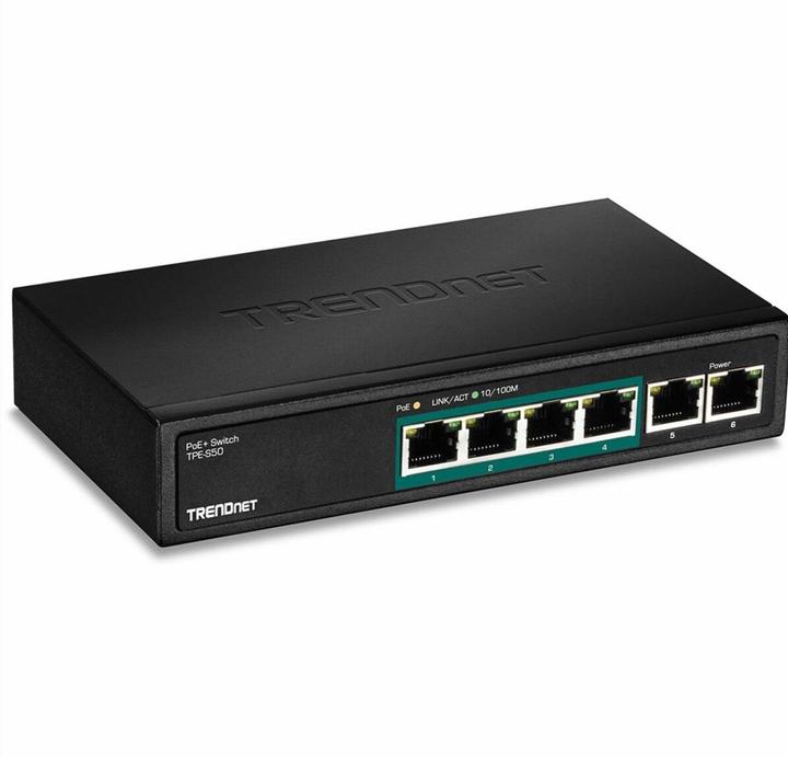 Produktbild Trendnet TPE-S50 5-Port PoE Switch 10/100Mbps 31W (5 Ports)