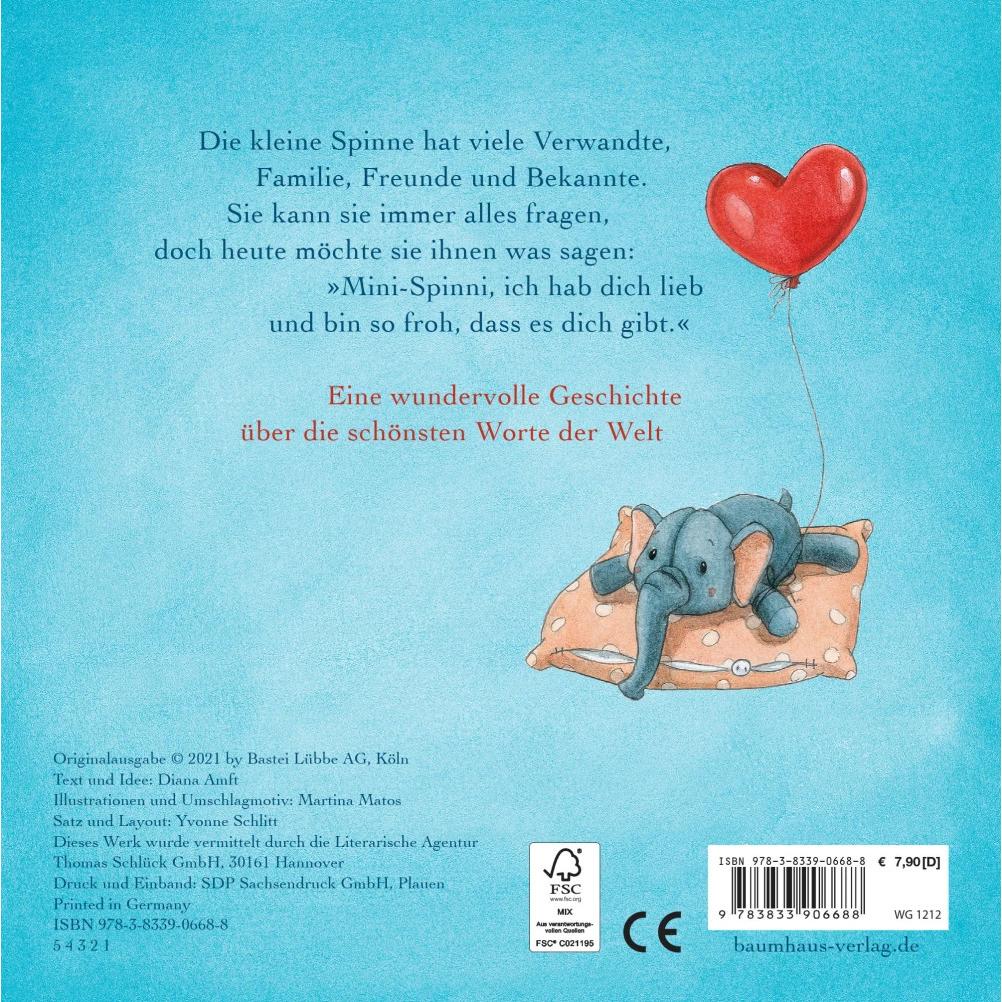 Thumbnail - Die kleine Spinne Widerlich hat dich lieb (Pappbilderbuch), Kinderbücher von Diana Amft