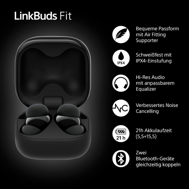 Image du produit Sony LinkBuds Fit (NC, 5.50 h, Sans fil)