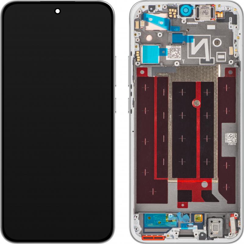 OPPO Display Unit fur Reno14, Brilliant White (Display, Oppo Reno14), Mobilgerät Ersatzteile, Weiss