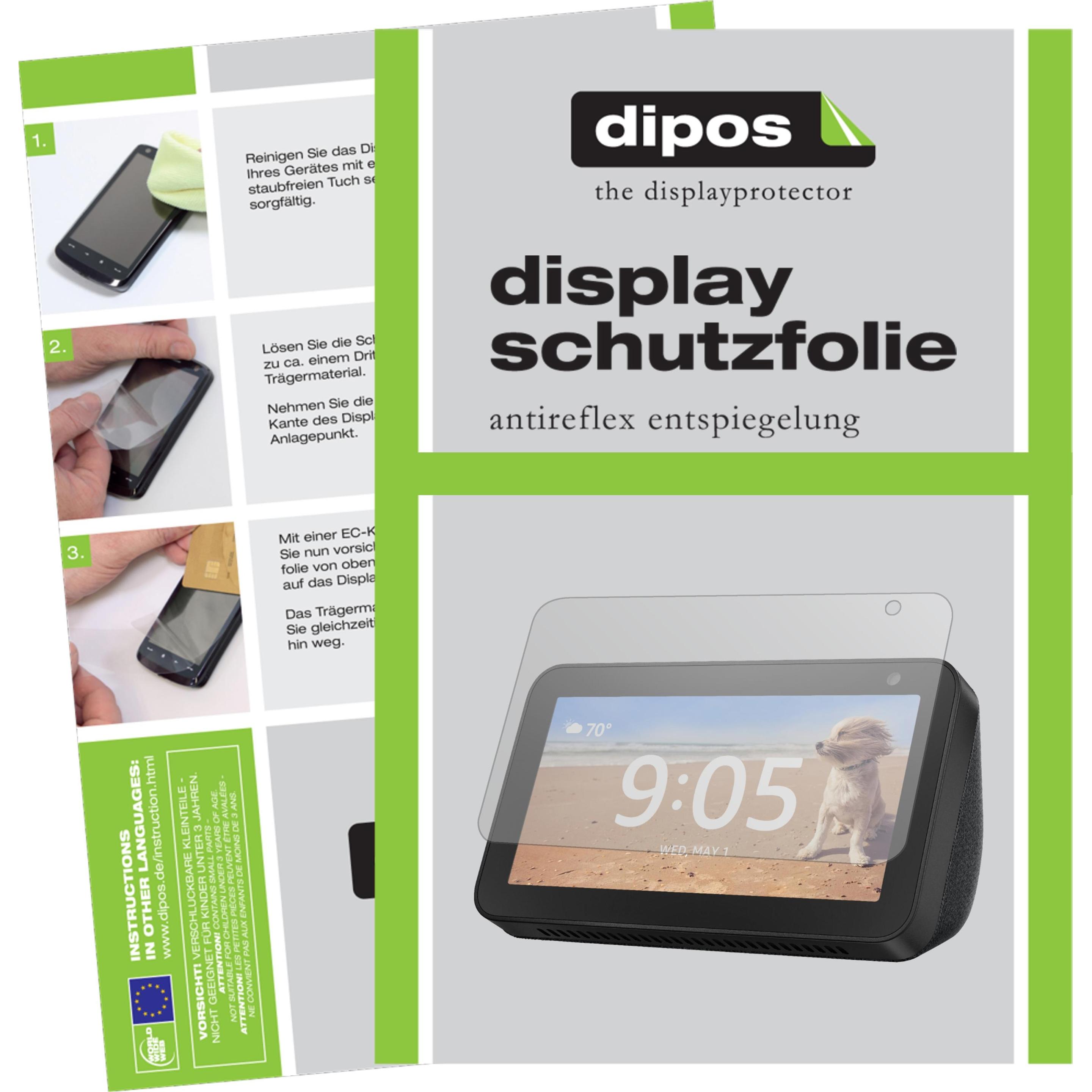 Dipos Displayschutzfolie Antireflex (2 Stück, Echo Show 5), Tablet Schutzfolie