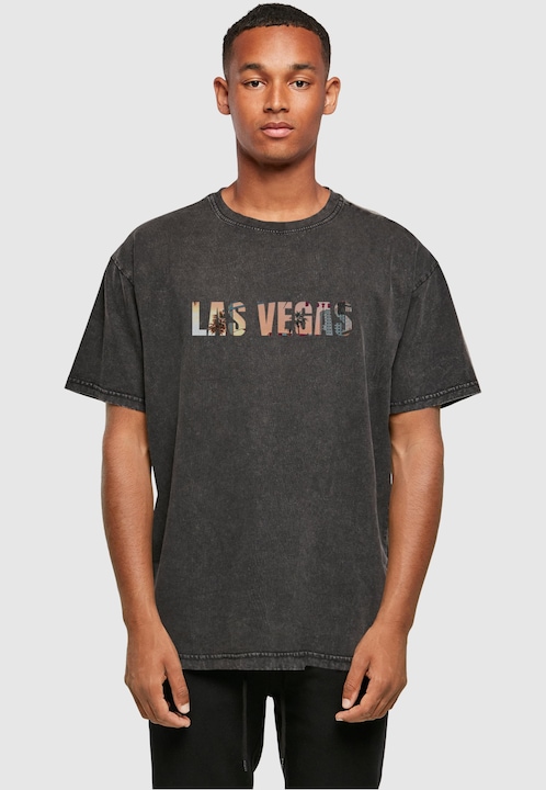 Actual product image Merchcode Las Vegas X Acid Washed Heavy Oversize Tee - 111657 (S)