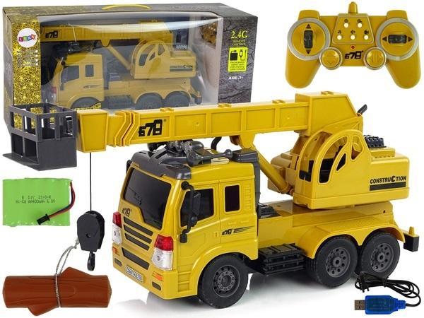 Actual product image Lean Toys Mobile crane controlled by radio waves 2.4 G