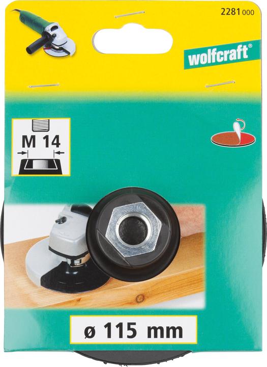 Productafbeelding wolfcraft 1 Zelfklevende schuurschijf WS, M14 draad ø115mm