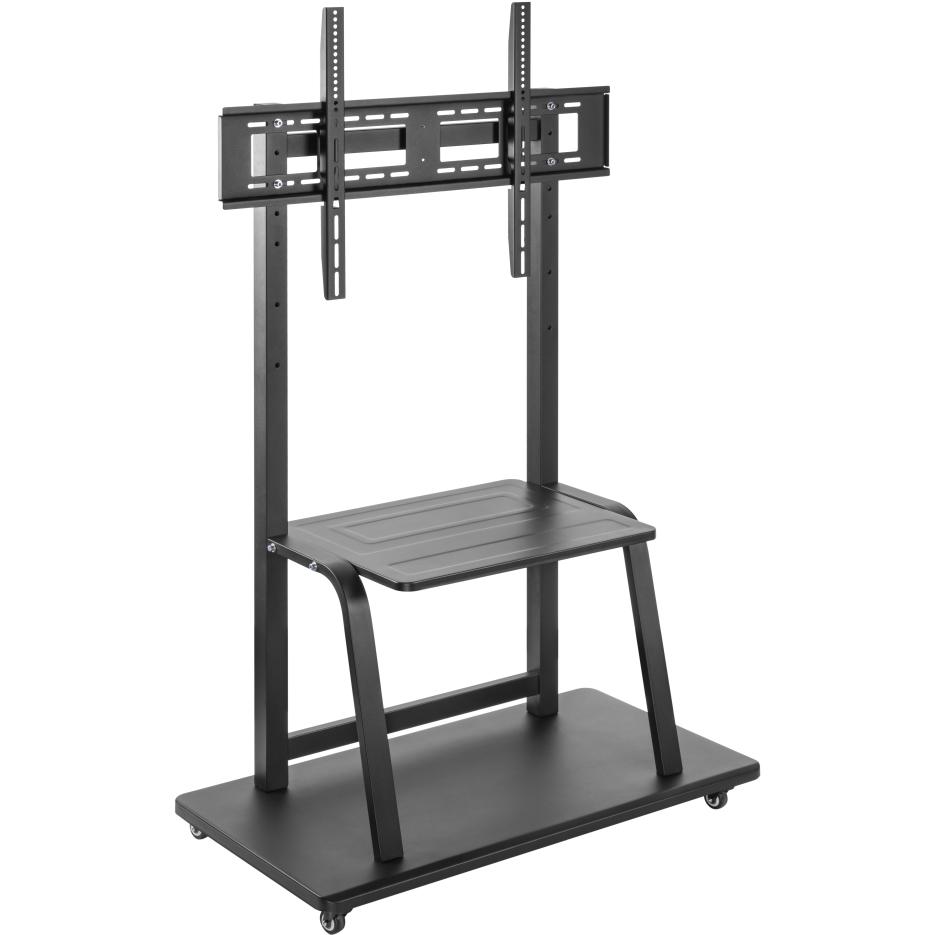 Gembird TV floor stand with caster wheel (100", 150 kg), TV Ständer, Schwarz
