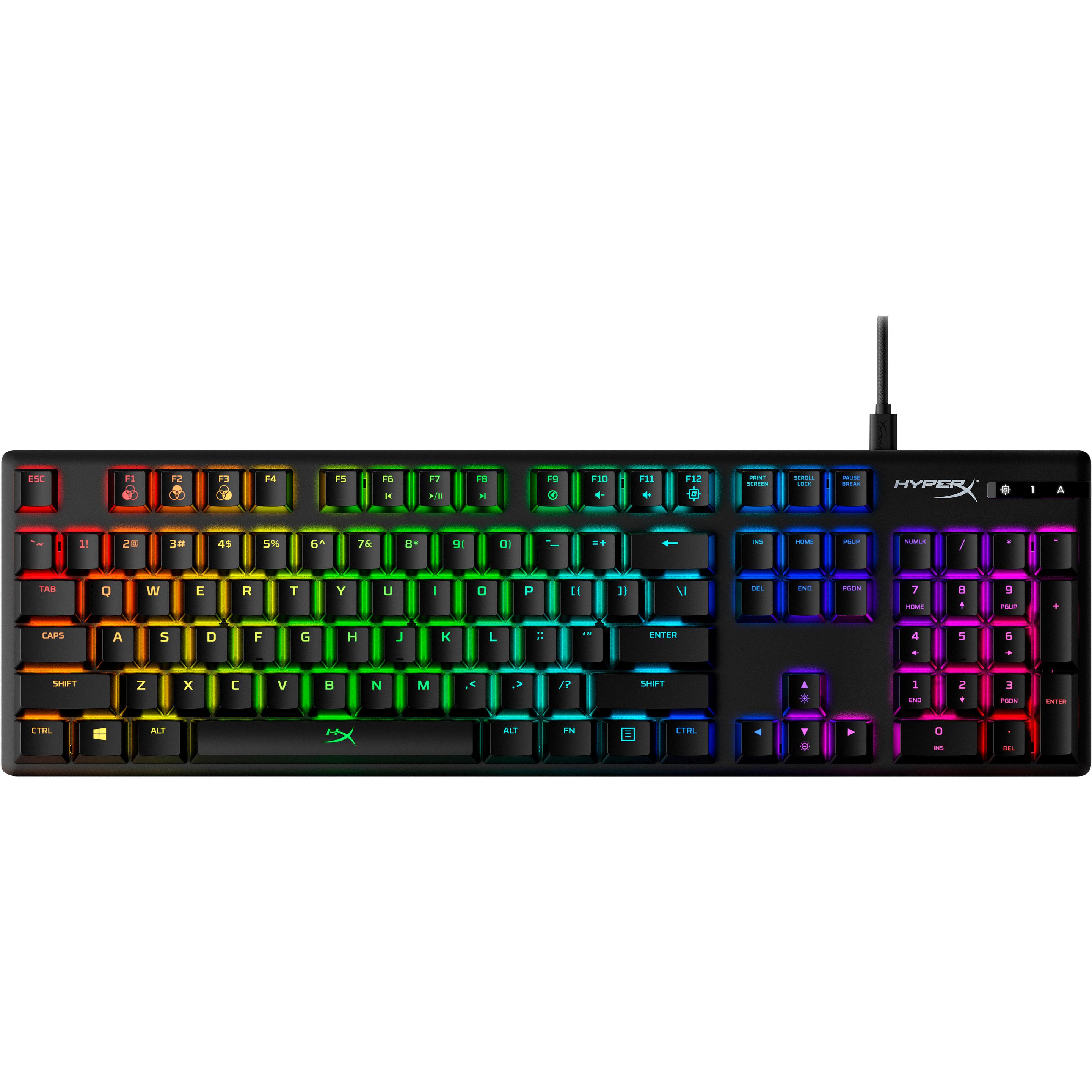 HP HyperX Alloy Origins (US, Kabelgebunden), Tastatur, Schwarz