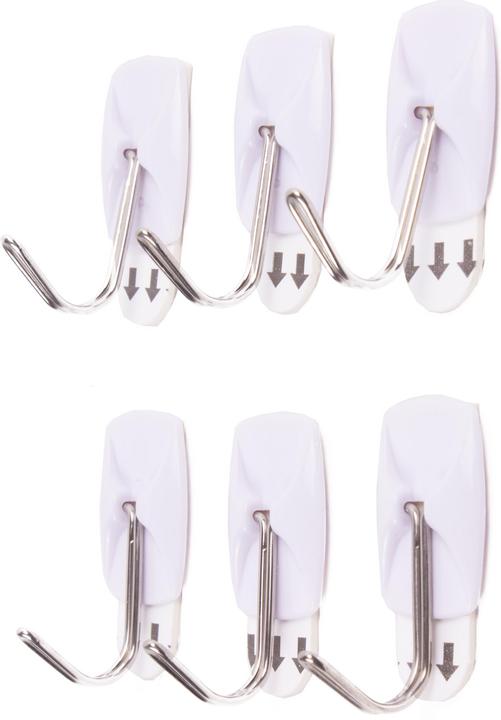 Benson Haken selbstklebend abnehmbar 6 Stück 2,1 x 3 cm