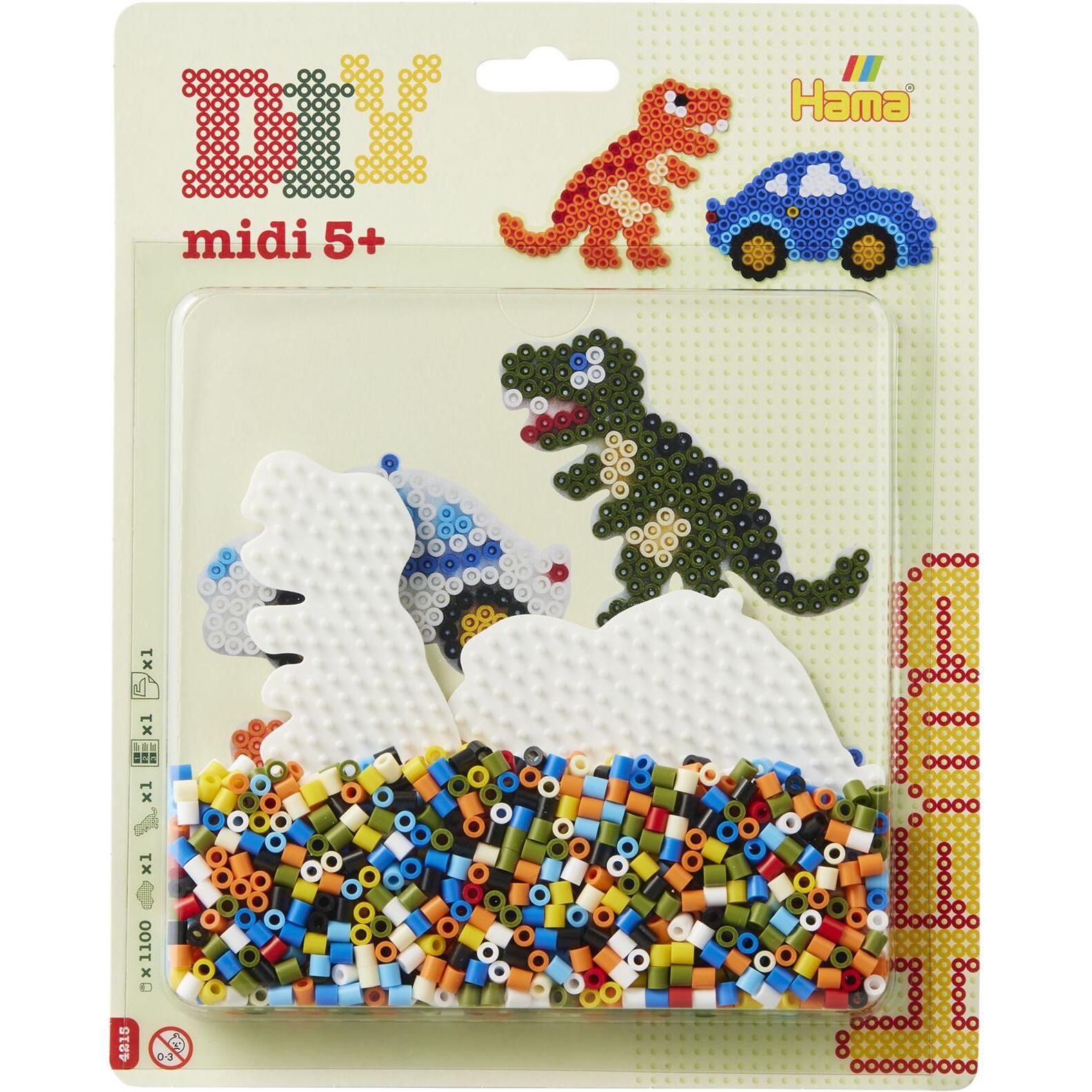 Hama Set di perline da stiro grandi, Dino (1100pz.)
