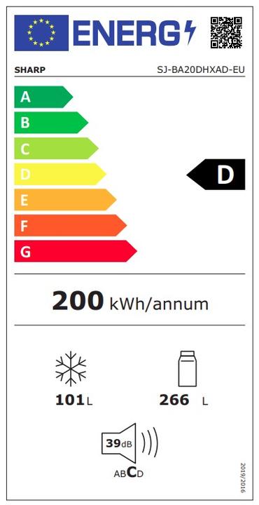 Energy Label Sharp SJ-BA20DHXAD-EU (367 l)