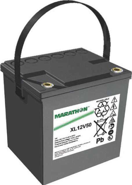 Exide Marathon XL12V50 Blei Akku mit M6 Schraubanschluss 12V, 50400mAh (12 V, 50.40 Ah)