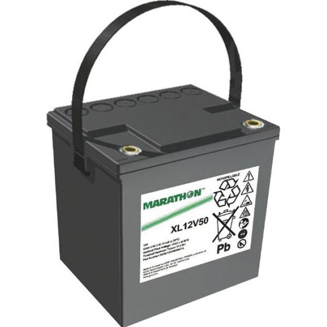 Exide, Versorgungsbatterie, Marathon XL12V50 Blei Akku mit M6 Schraubanschluss 12V, 50400mAh (12 V, 50.40 Ah)