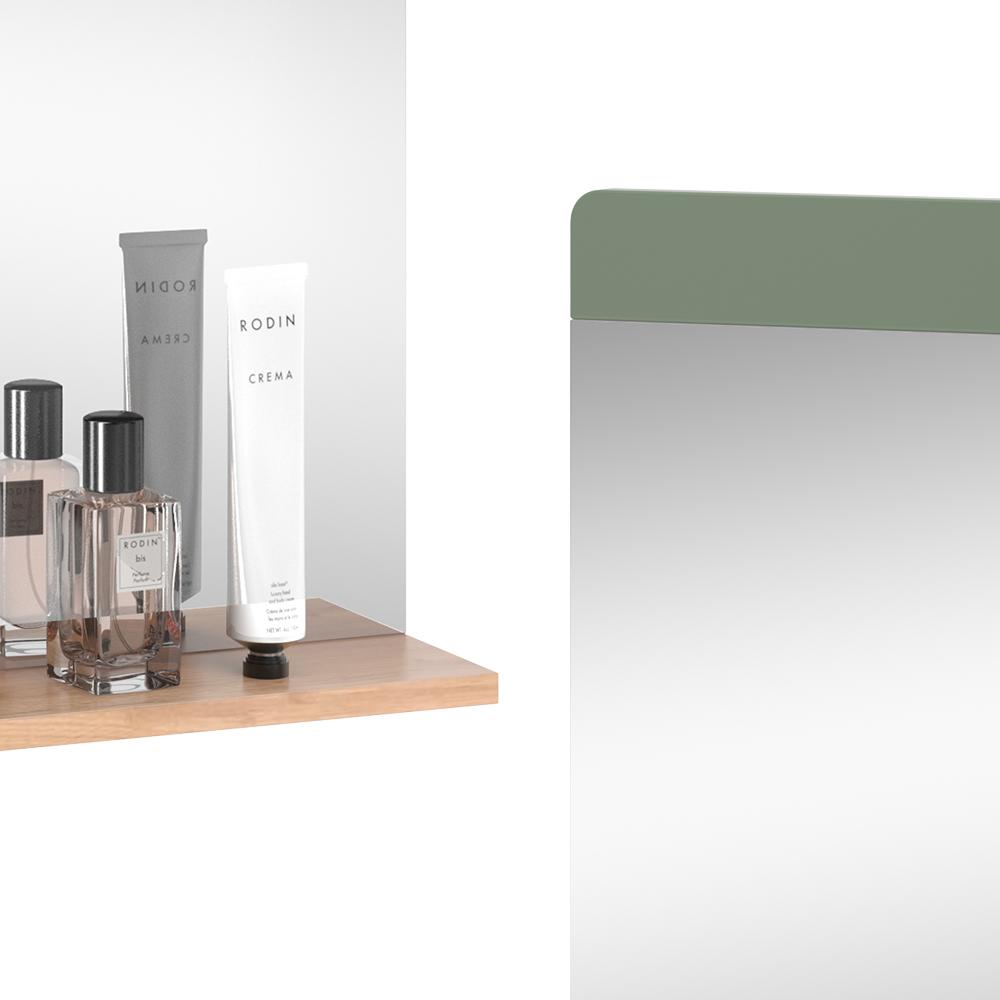 Thumbnail - Vichy, Spiegelschrank, Badezimmerspiegel Izan, Goldkraft Eiche/Grün, 80.1 x 62 cm mit Ablage