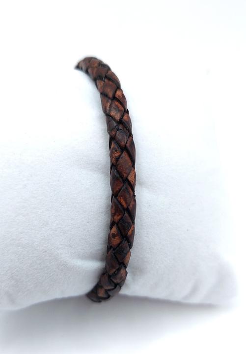 Immagine prodotto Thomss Bracciale in pelle No.23 unisex in pelle marrone e chiusura in acciaio inossidabile circonferenza (19.70 cm, Acciaio inossidabile, 100% pelle)