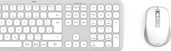 Actual product image Hama WK-550 Wireless keyboard and mouse set white (DE, Wireless)