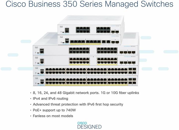 Produktbild Cisco PoE+ Switch CBS350-48P-4G 52 Port (48 Ports)