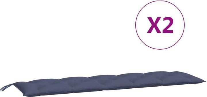 Actual product image VidaXL Garden bench cushions 2 pcs. O x ford fabric (180 x 50 x 7 cm)