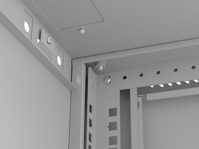 Produktbild Lanberg Wandmontierte Schrank 19 9HE 540x350 graue mit Glastüren (FLAT PACK) (10.86 HE, 19 Zoll Rack)